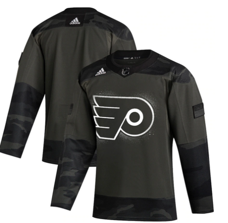 Men's Philadelphia Flyers Blank 2019 Black Camo Stitched NHL Jersey